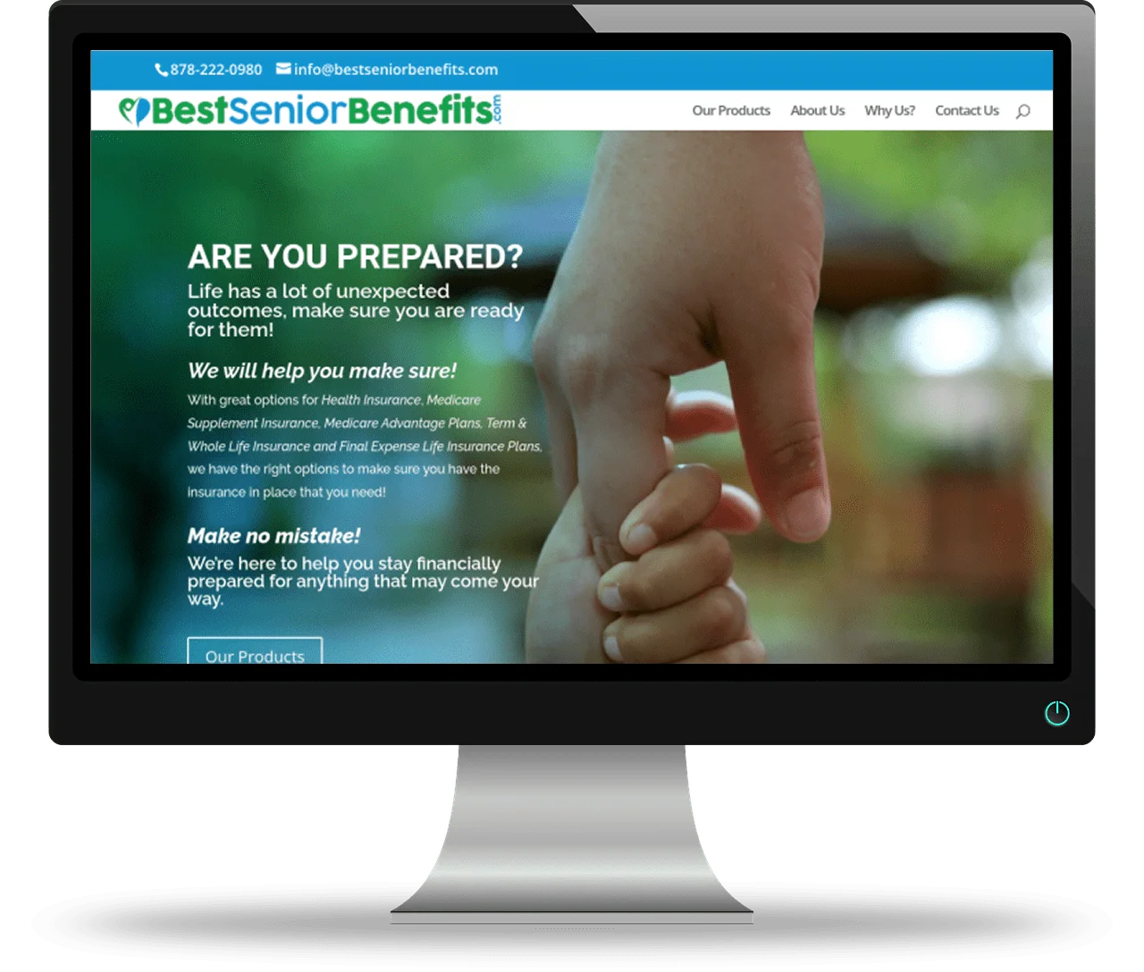 A website example - Our client BestSeniorBenefits.com