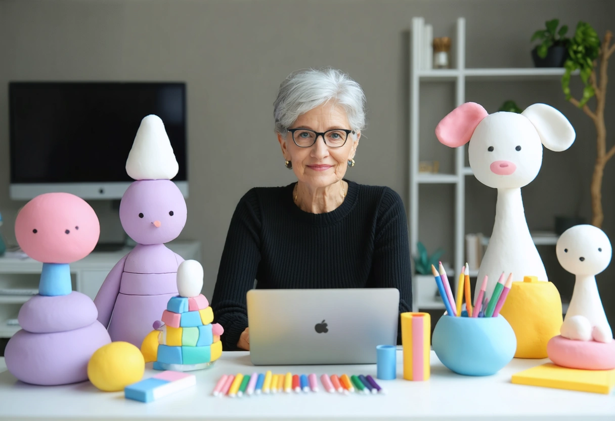 Business owner analyzing Google Business Profile dashboard on laptop in modern office setting.
