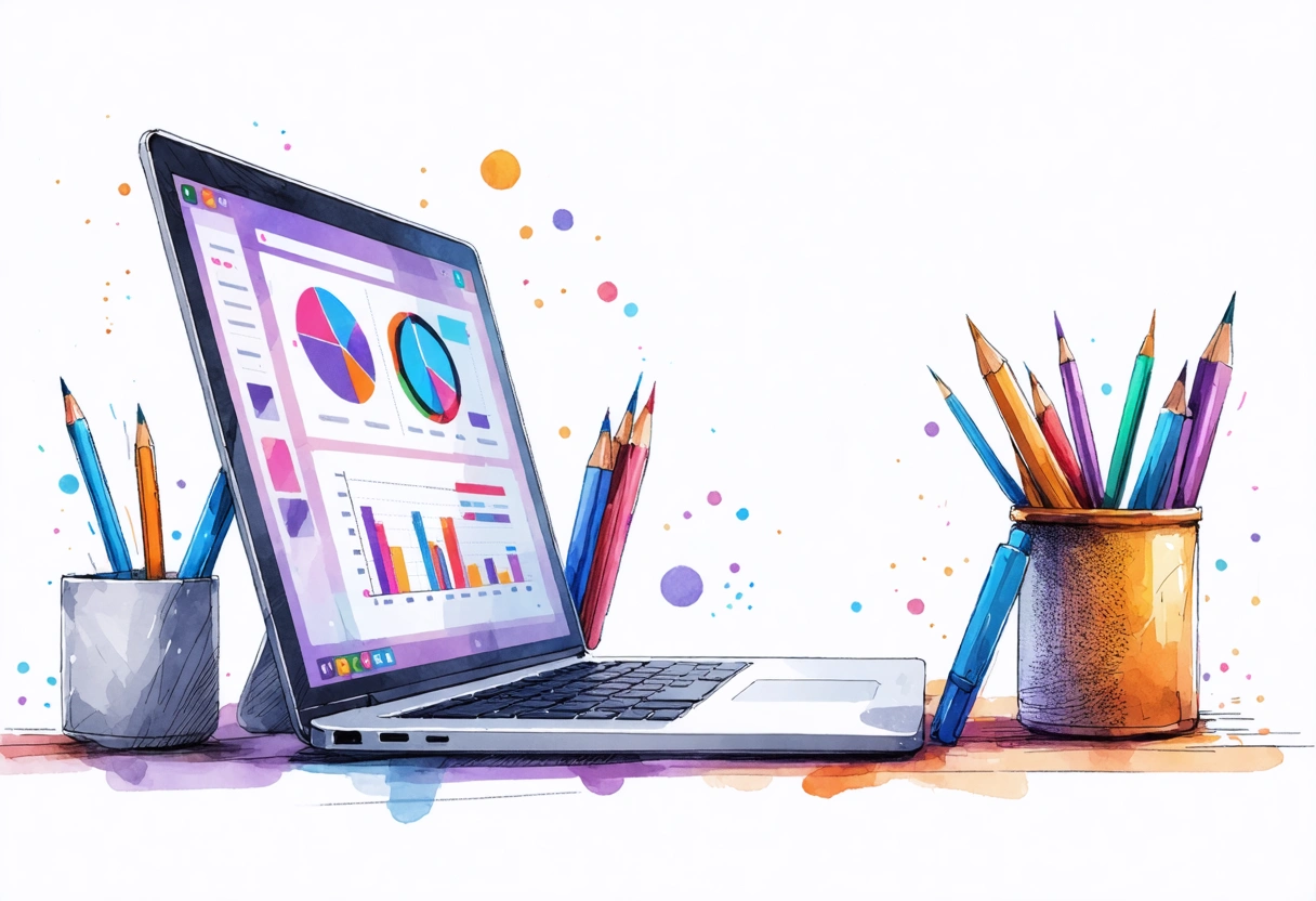 Business owner using laptop with visible CTAs, trust badges, streamlined contact form, and high engagement analytics