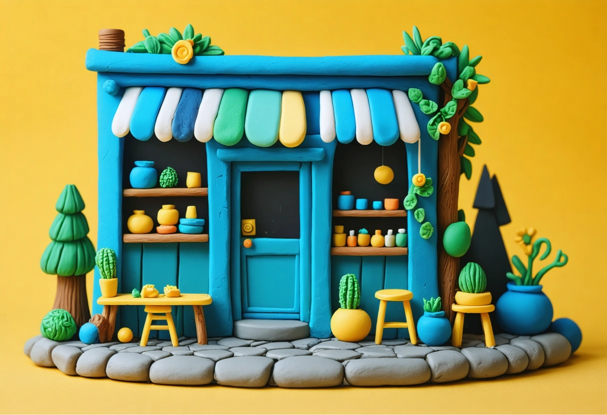 Small business owner using tablet for local SEO with storefront reviews