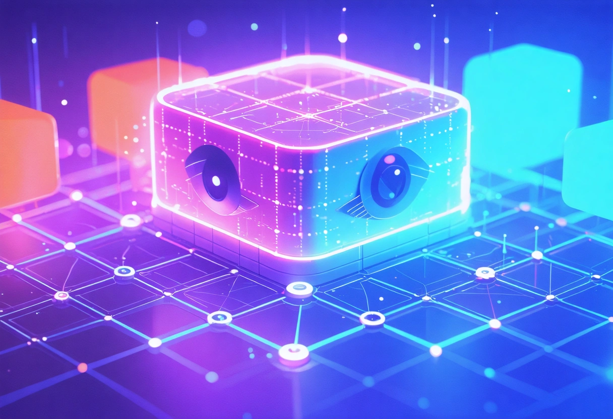 Digital shield guarding website against cyber threats with glowing network grid background.