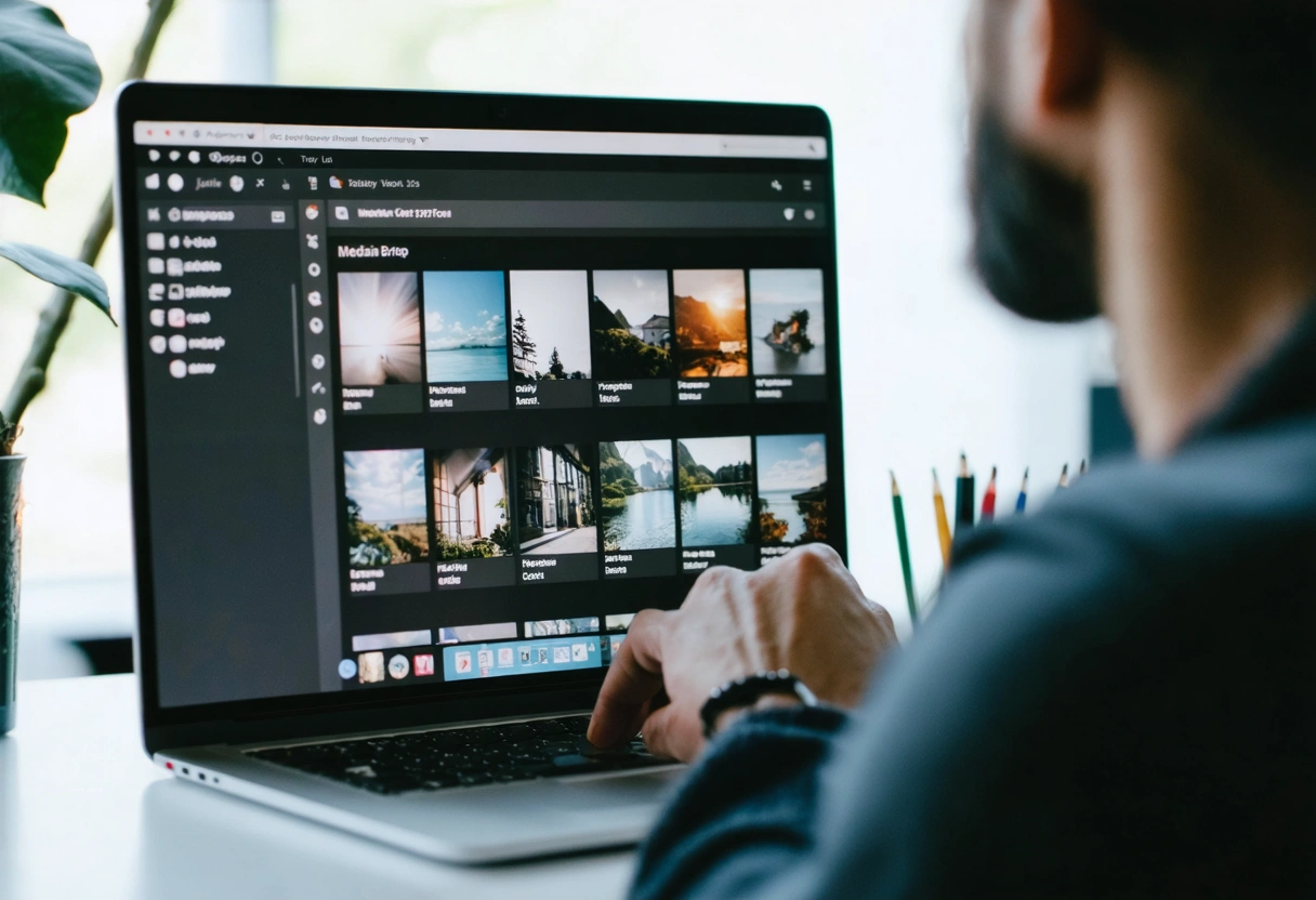 Designer adding alt text to images on WordPress media library