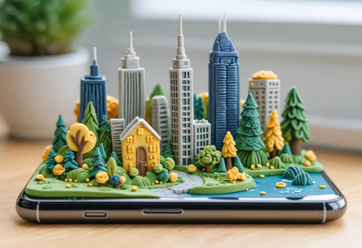 Close-up of a WordPress site on a mobile phone, highlighting clean code and semantic markup,