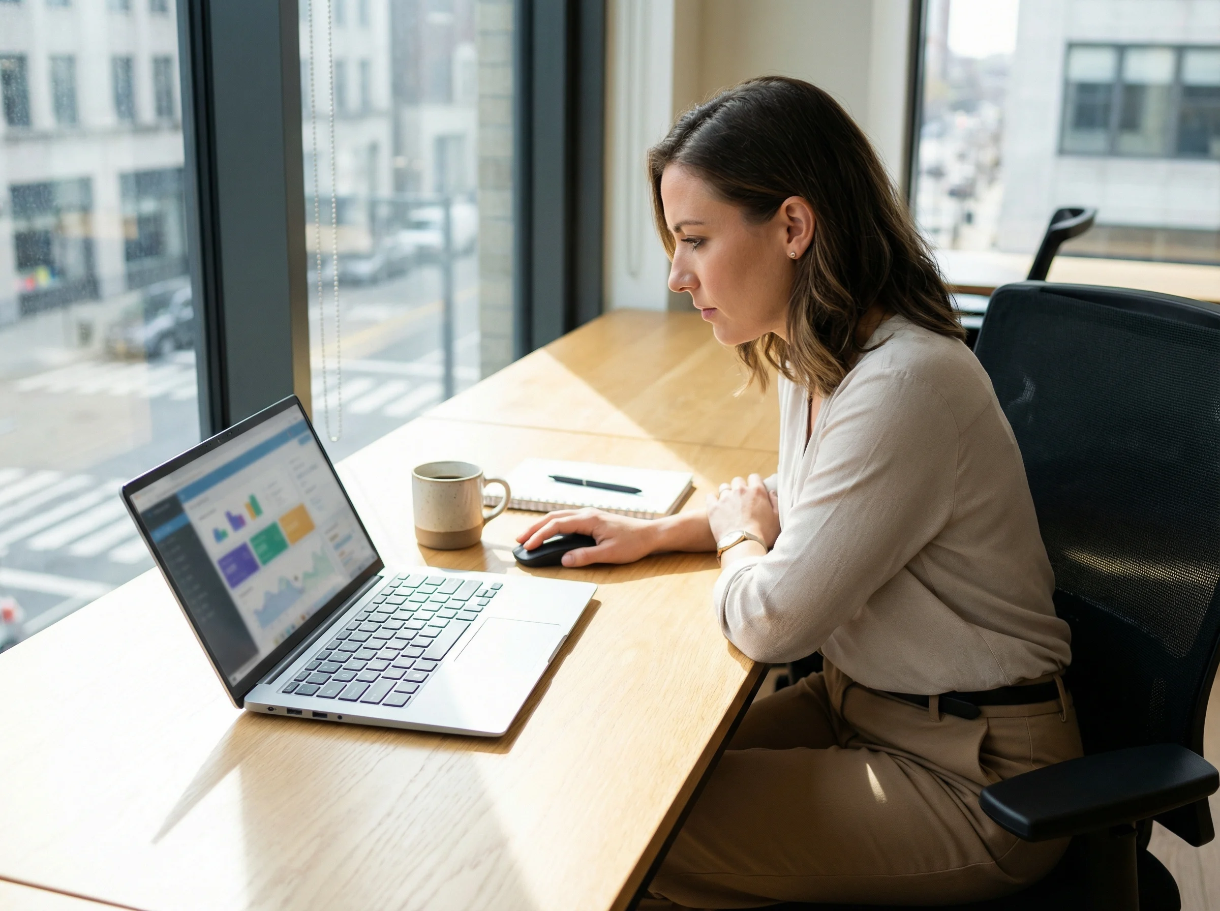 Person using a smartphone to manage online advertisements.