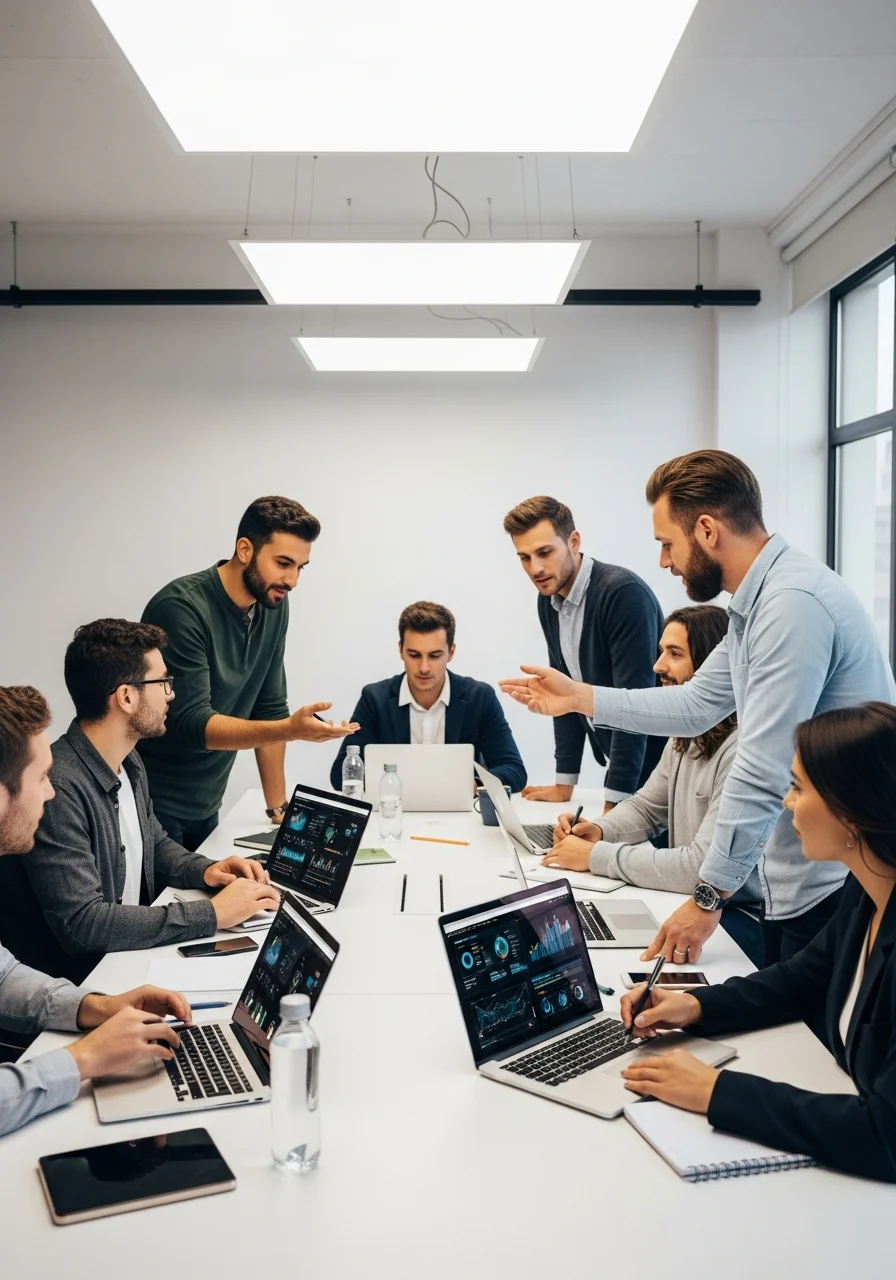 A flowchart illustrating AI-driven SEO strategies.