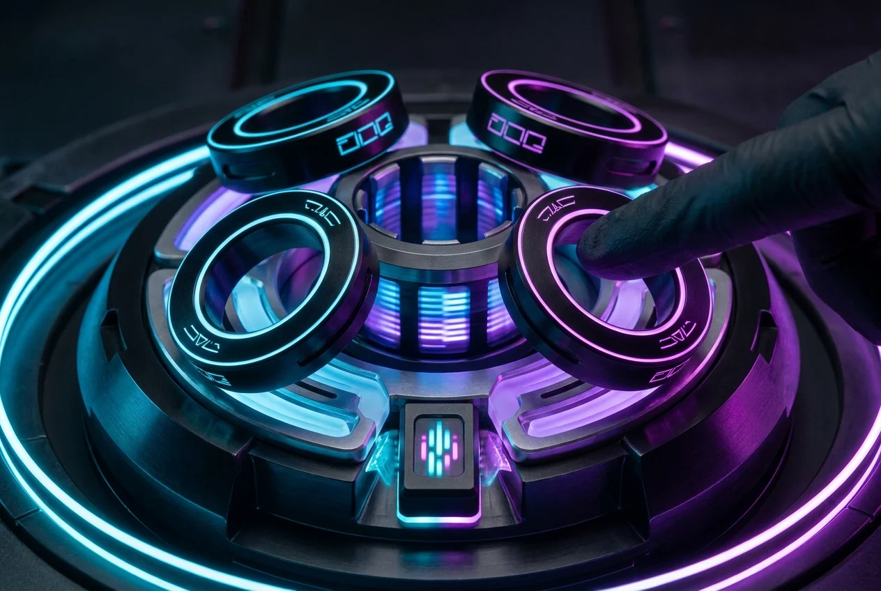 Precision database credential rings align around an encrypted data cylinder